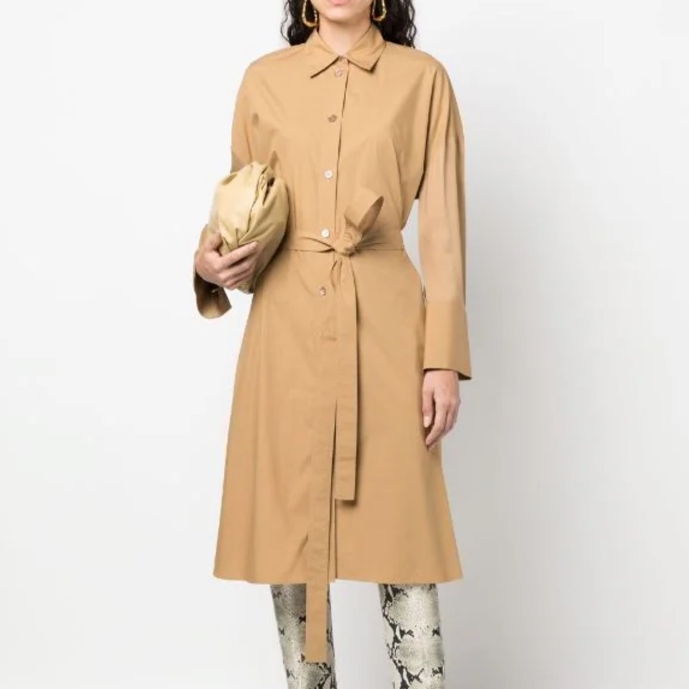 Trench coat shirt dress